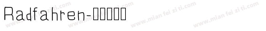 Radfahren字体转换