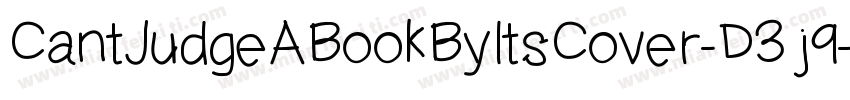 CantJudgeABookByItsCover-D3j9字体转换