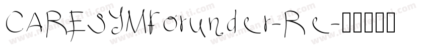 CARESYMforunder-Re字体转换