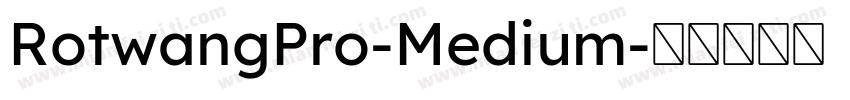 RotwangPro-Medium字体转换