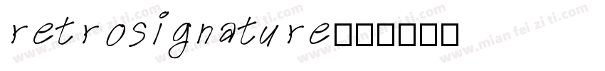 retrosignature字体转换