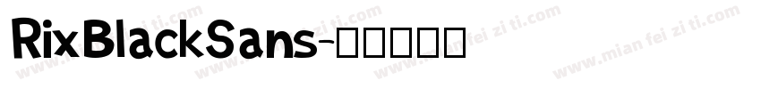 RixBlackSans字体转换