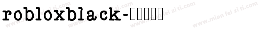 robloxblack字体转换