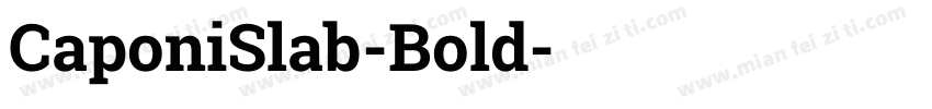 CaponiSlab-Bold字体转换