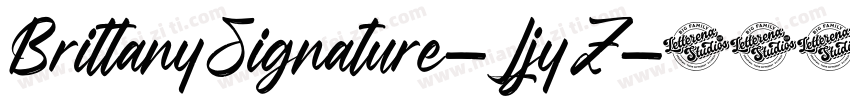 BrittanySignature-LjyZ字体转换