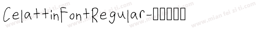 CelattinFontRegular字体转换