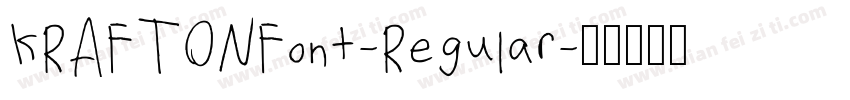 KRAFTONFont-Regular字体转换
