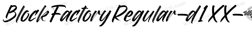 BlockFactoryRegular-d1XX字体转换
