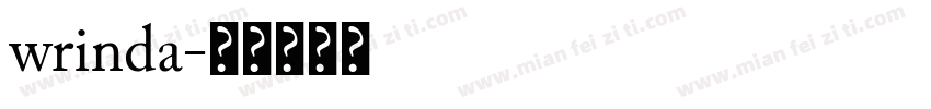 wrinda字体转换