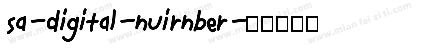 sa-digital-nuirnber字体转换