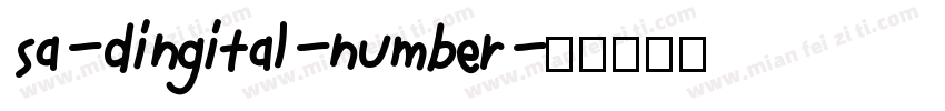 sa-dingital-number字体转换
