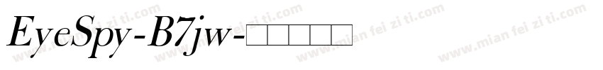 EyeSpy-B7jw字体转换