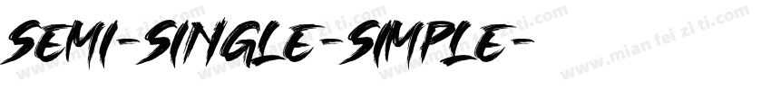 SEMI-Single-Simple字体转换