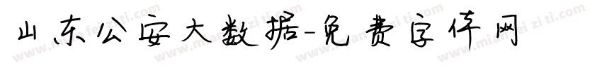 山东公安大数据字体转换