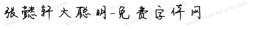 张懿轩大聪明字体转换