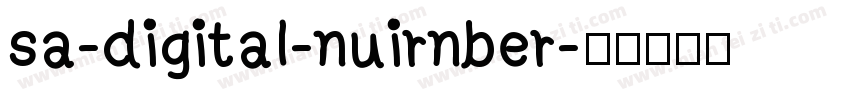 sa-digital-nuirnber字体转换