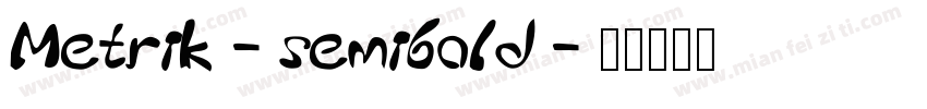 Metrik-semibold字体转换