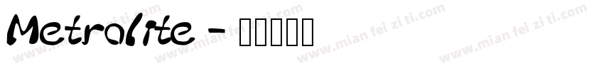 Metrolite字体转换