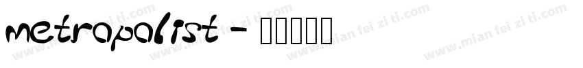 metropolist字体转换