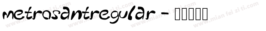 metrosantregular字体转换