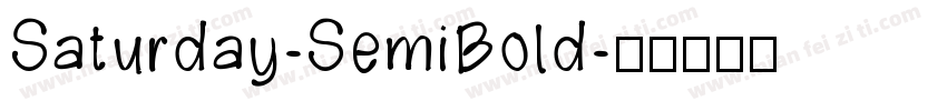 Saturday-SemiBold字体转换