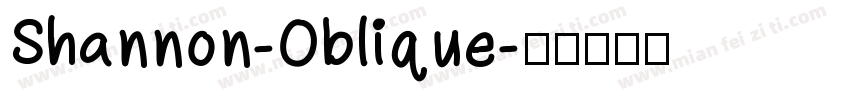 Shannon-Oblique字体转换