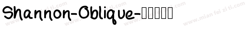 Shannon-Oblique字体转换