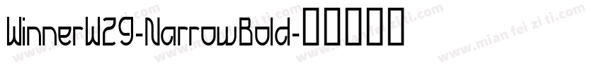 WinnerW29-NarrowBold字体转换
