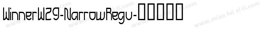 WinnerW29-NarrowRegu字体转换