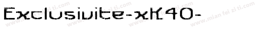 Exclusivite-xK4O字体转换