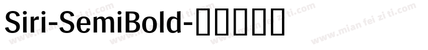 Siri-SemiBold字体转换