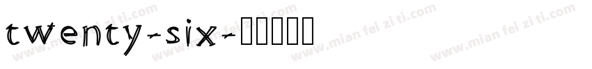 twenty-six字体转换
