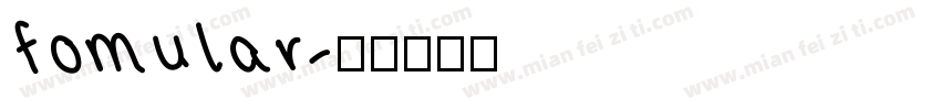 fomular字体转换