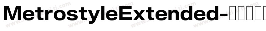 MetrostyleExtended字体转换