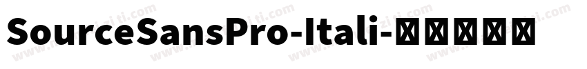SourceSansPro-Itali字体转换