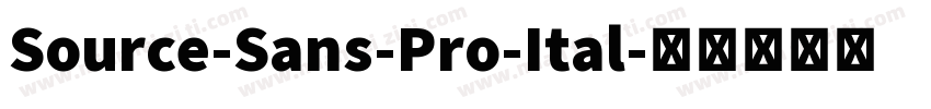 Source-Sans-Pro-Ital字体转换