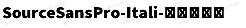 SourceSansPro-Itali字体转换