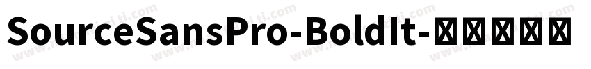 SourceSansPro-BoldIt字体转换