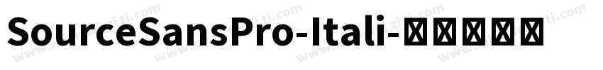 SourceSansPro-Itali字体转换