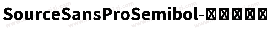 SourceSansProSemibol字体转换