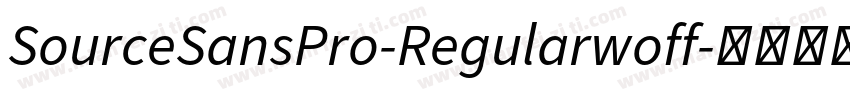 SourceSansPro-Regularwoff字体转换
