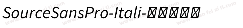 SourceSansPro-Itali字体转换