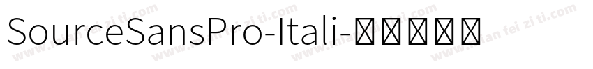 SourceSansPro-Itali字体转换