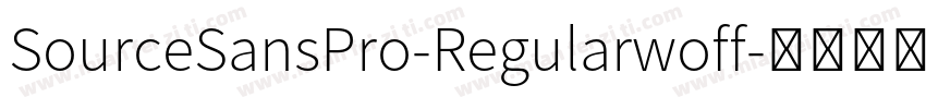 SourceSansPro-Regularwoff字体转换
