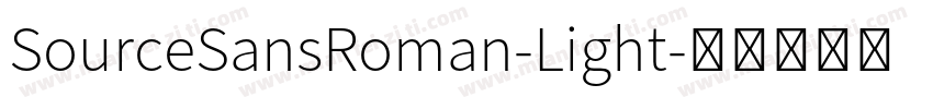SourceSansRoman-Light字体转换