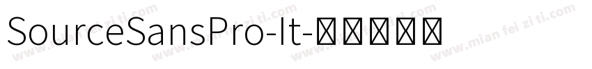 SourceSansPro-It字体转换