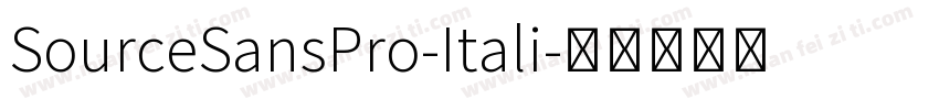 SourceSansPro-Itali字体转换