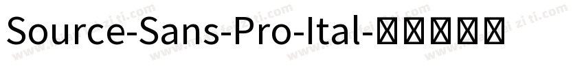 Source-Sans-Pro-Ital字体转换