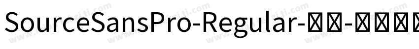 SourceSansPro-Regular-常规字体转换