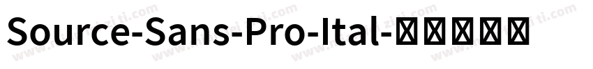 Source-Sans-Pro-Ital字体转换